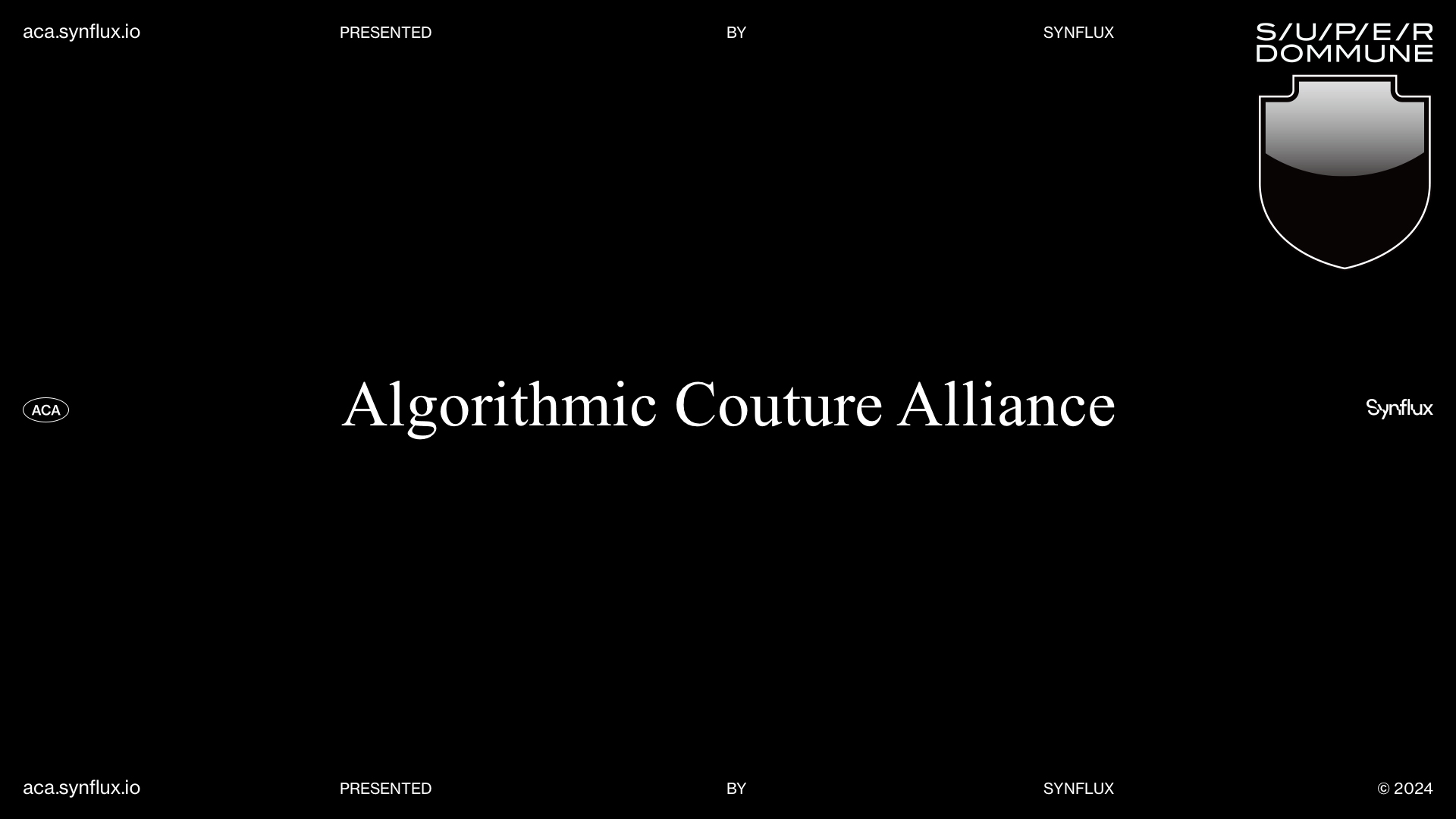 配信イベント SUPER DOMMUNE「Algorithmic Couture Alliance ── デジタルとファッションをめぐる対話」
